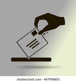 flat hand giving the mail icon