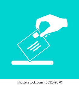 flat hand giving the mail icon