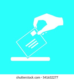 flat hand giving the mail icon