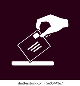 flat hand giving the mail icon