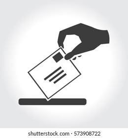 flat hand giving the mail icon