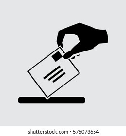 flat hand giving the mail icon