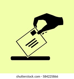 flat hand giving the mail icon