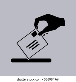 flat hand giving the mail icon