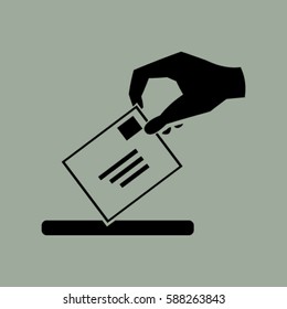 flat hand giving the mail icon