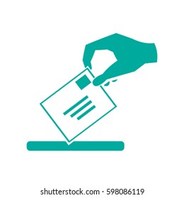 flat hand giving the mail icon