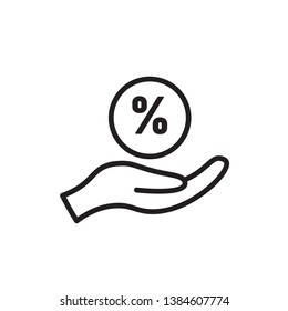 flat Hand holding icon sign, vector illustration, eps 10