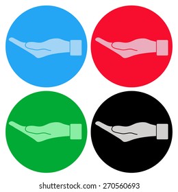 flat of the hand icon 