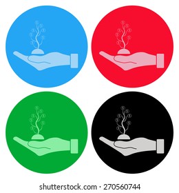 flat of the hand icon 