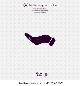 flat of the hand icon