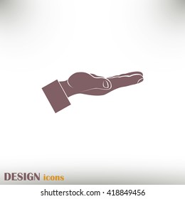 flat of the hand icon