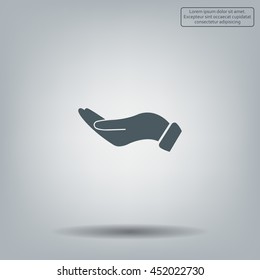 flat hand icon