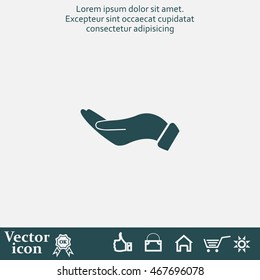 flat of the hand icon