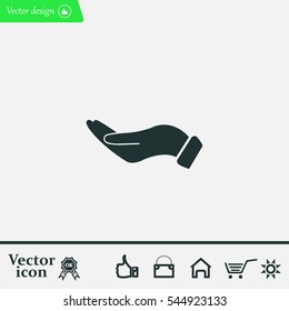 flat of the hand icon