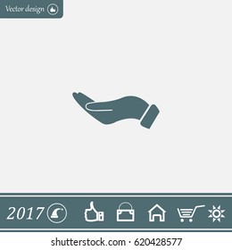 flat of the hand icon