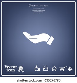 flat of the hand icon