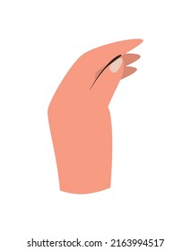flat hand icon over white