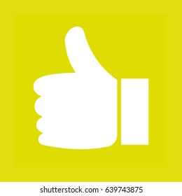 Flat Hand Like Icon