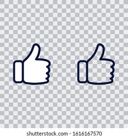 Flat Hand Like Icon on white background