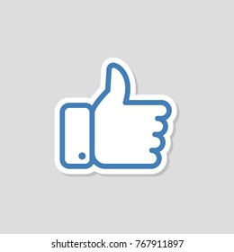 Flat hand like icon. Vector illustration.