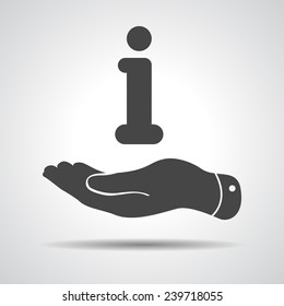 flat hand offers information icon