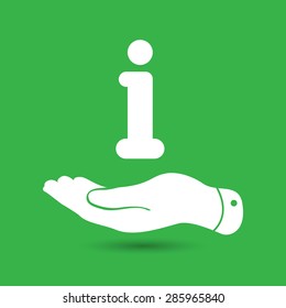 flat hand offers information icon