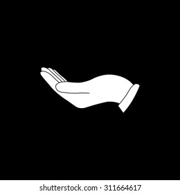 flat of the hand  - vector icon