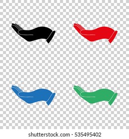 flat of the hand -  vector icon