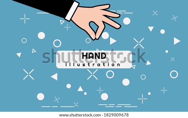 Flat Hand Vector Illustration Throwing Object Stock Vector (Royalty ...