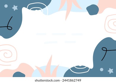 Flat handrawn minimal cute vector element background template