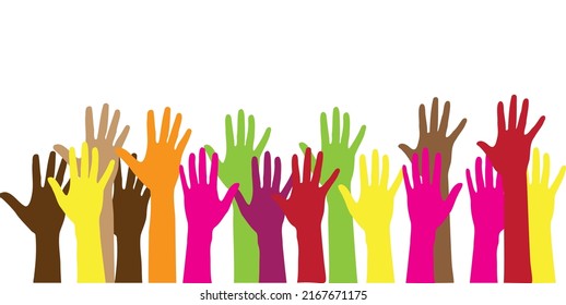 Flat Hands Up - Concept of raised up hands