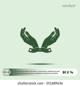 flat of the hands icon