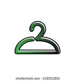 Flat hanger icon