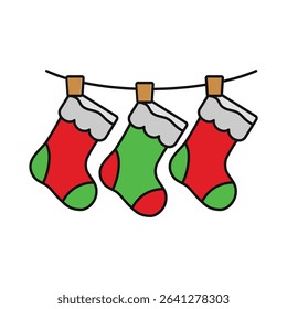 Flat hanging icon for surprising Christmas decor