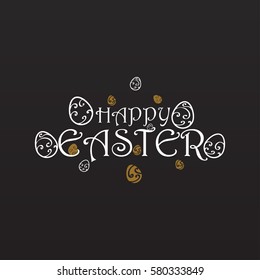 Flat Happy Easter Vector Design. Celebration of Easter Day.
