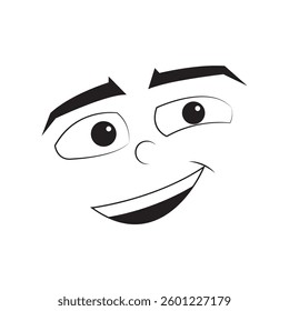 Flat happy expression emote avatar