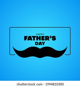 flat happy father's day background with blue color