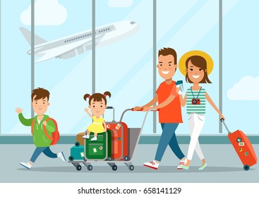 Family Airport Stock Vectors, Images & Vector Art | Shutterstock