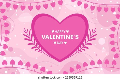 Flat Happy Valentine's Day Background