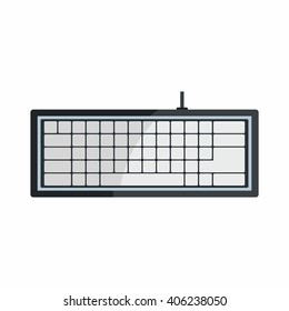 Flat hardware keyboard icon for repair service design. Vector illustration