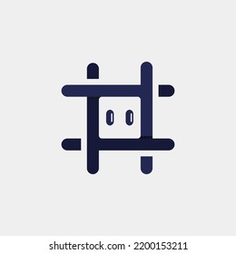 Logo de la etiqueta plana Botx con color púrpura
