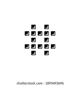 flat hashtag logo with abstract concept.