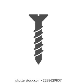 Flat head screw line icon