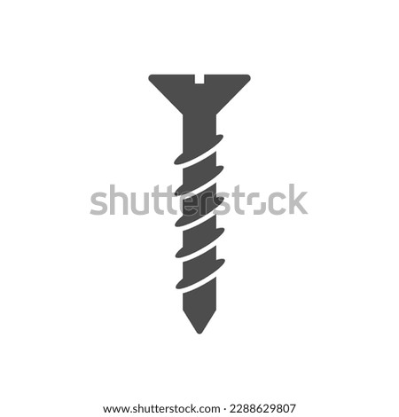 Flat head screw line icon