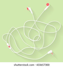Flat headphones