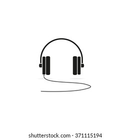Flat headphones icon.