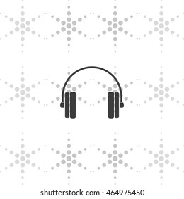 Flat headphones icon.