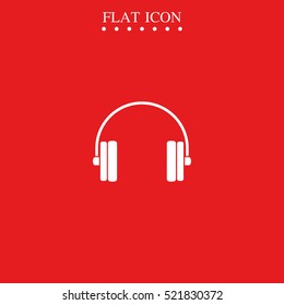 Flat headphones icon.