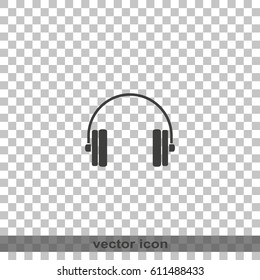 Flat headphones icon.