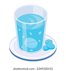 Flat Health Accessories Isometric Icons 

